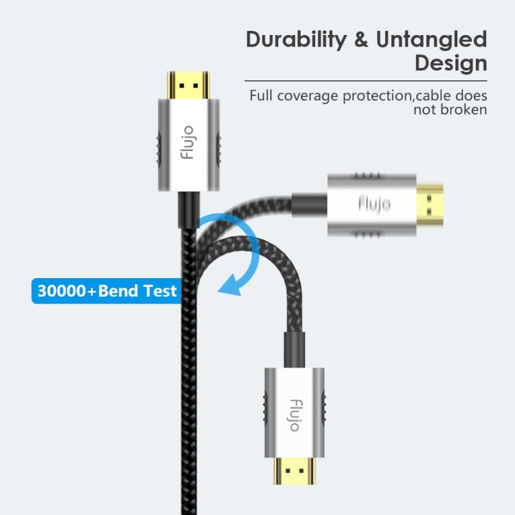 Flujo X33 Mini DP to 4K HDMI Adapter Nylon Braided Cable, Cable Length: 2m