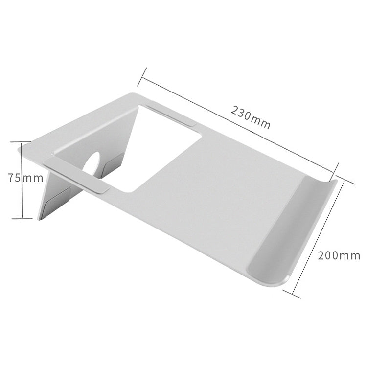 Universal Portable Hollow Radiating Aluminum Laptop Desktop Stand for Laptops Under 15 inch, with Cable Hole