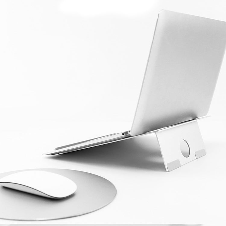 Universal Portable Hollow Radiating Aluminum Laptop Desktop Stand for Laptops Under 15 inch, with Cable Hole