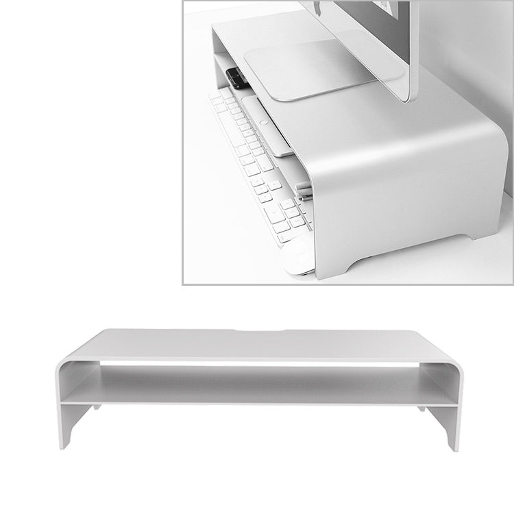 Universal Aluminum Alloy Double-layer Laptop Stand with Storage Function, Size: 50 x 22 x 13cm