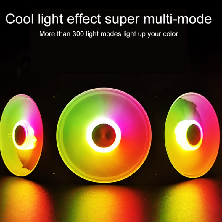 COOLMOON 12 Single Color RGB Light Remote Control Radiator Computer Case Cooler  - Black