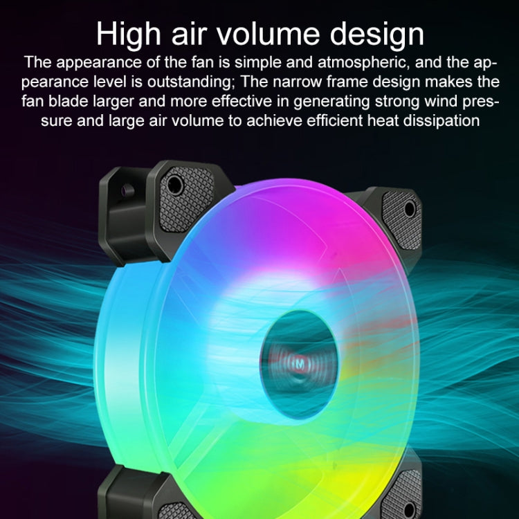 COOLMOON CM-JD1 Jade Ring RGB Case Cooler  - Black
