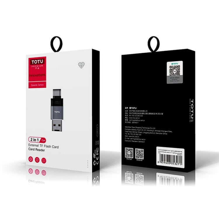 TOTUDESIGN FGCR-007 USB-C / Type-C  to USB 2 in 1 Card Reader