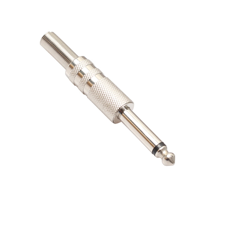 20 PCS 2 Pin 6.5mm Plug Zinc Alloy Welded Type Audio Connector 6.35 Audio Plug