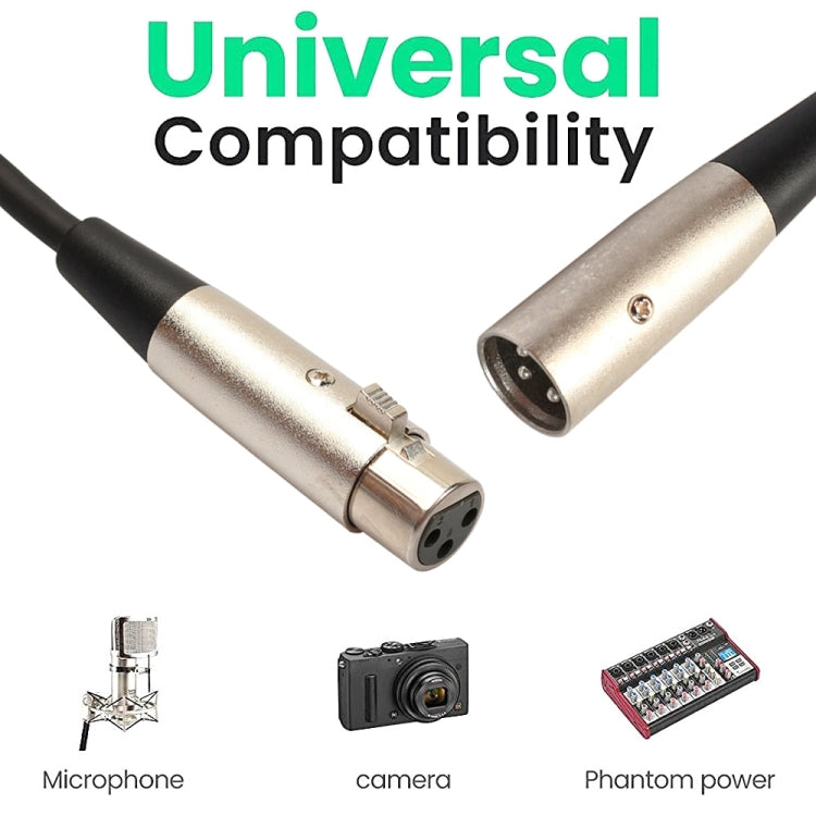 15m 3-Pin XLR Male to XLR Female MIC Shielded Cable Microphone Audio Cord