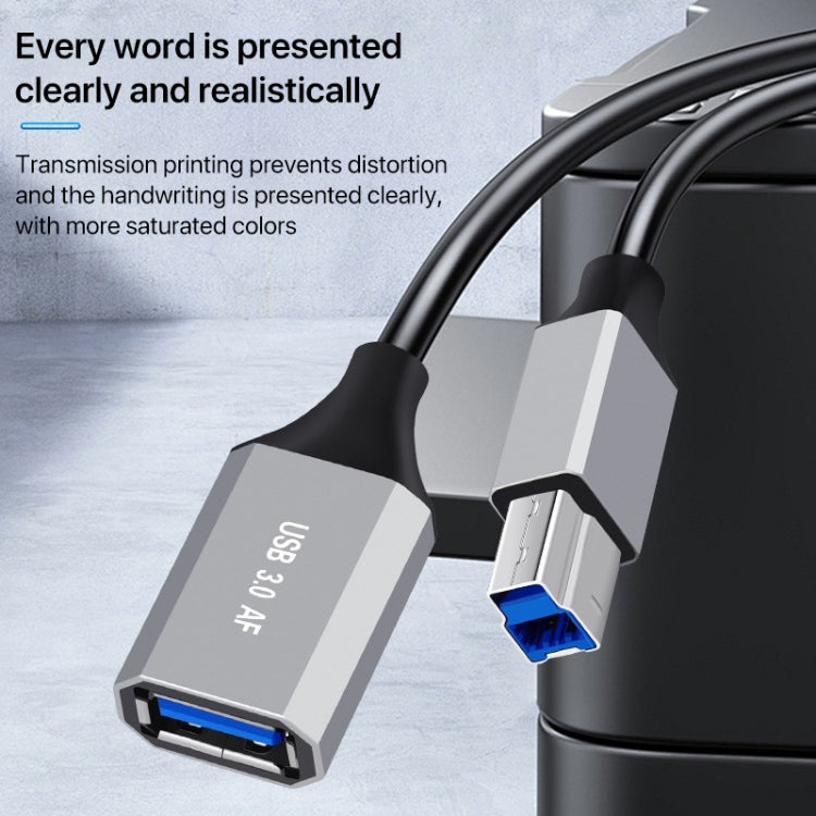 USB-C / Type-C 3.1 to USB 3.0 Male Square Port Printer Data Transmission Extension Cable, Length:0.5m