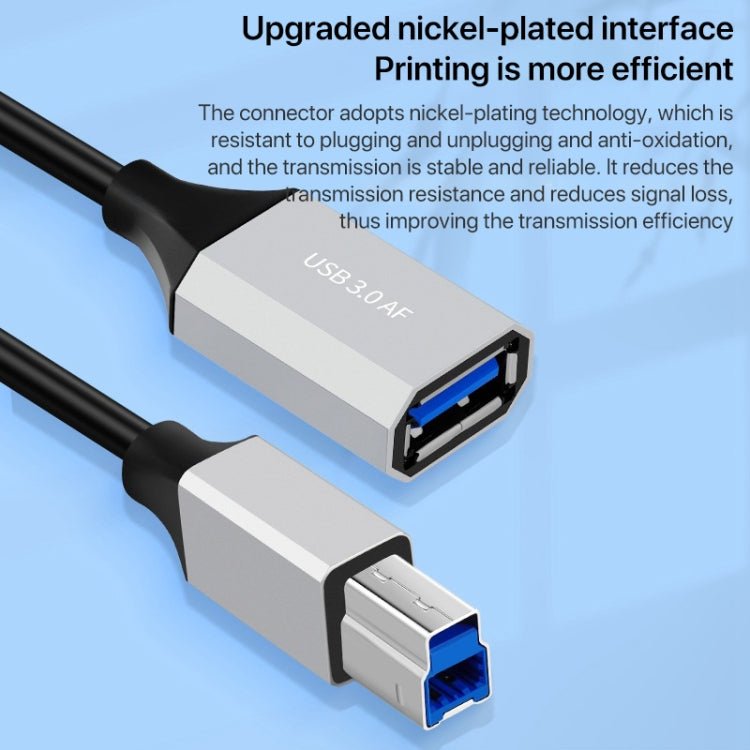 USB-C / Type-C 3.1 to USB 3.0 Male Square Port Printer Data Transmission Extension Cable, Length:0.5m