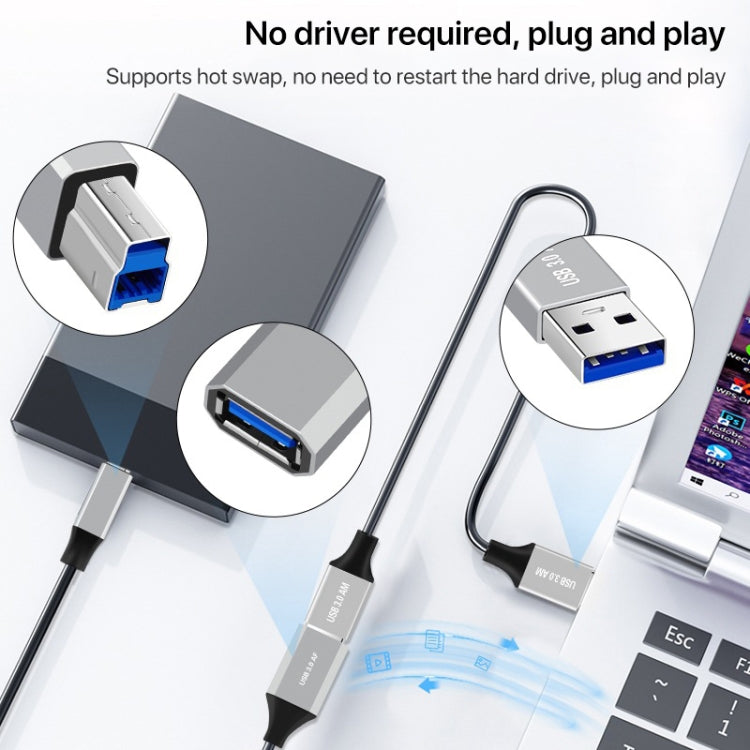 USB-C / Type-C 3.1 to USB 3.0 Male Square Port Printer Data Transmission Extension Cable, Length:0.5m