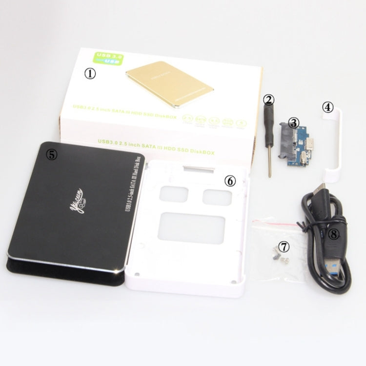 SATA 2.5 inch USB3.0 Interface External Solid State Drive Enclosure for Laptops