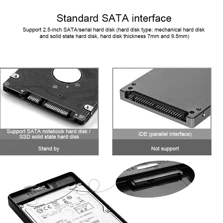 IT-CEO IT-713 2.5 inch Micro B SATA Interface Push-cover HDD Enclosure