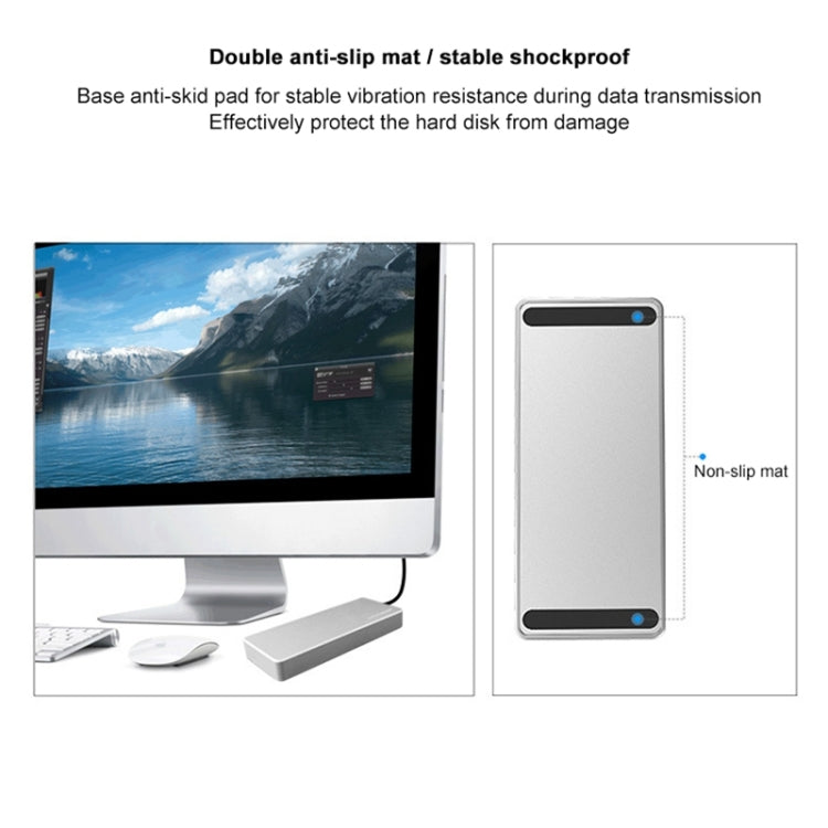 FA-NVME M.2 NVME to USB 3.1 Gen2 USB-C / Type-C Solid State Drive Enclosure, The Maximum Support Capacity: 2TB