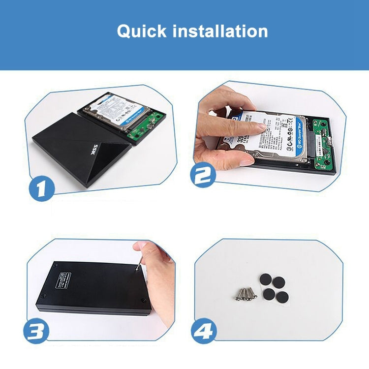 SSK 088 SATA 2.5 inch USB 3.0 Interface ABS HDD Enclosure