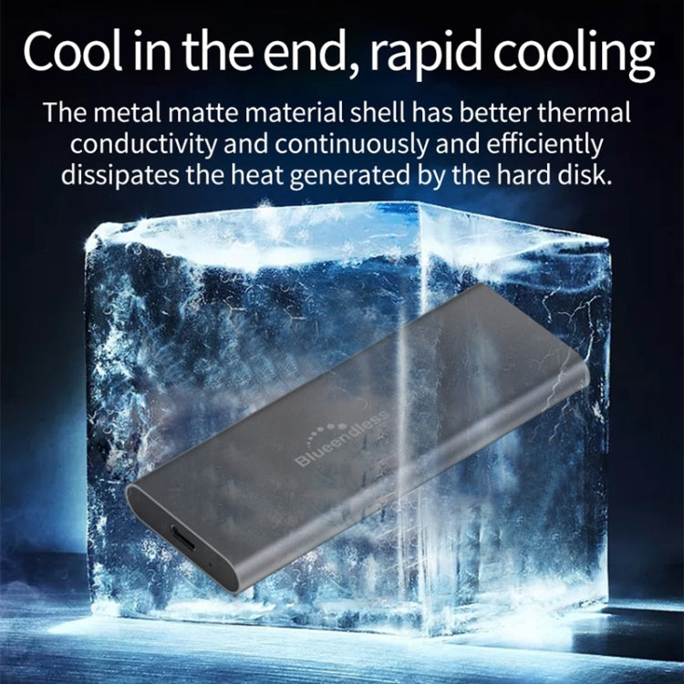 Blueendless M280N M.2 NVME Solid State Drive Enclosure with USB-C / Type-C to USB-C / Type-C Data Cable