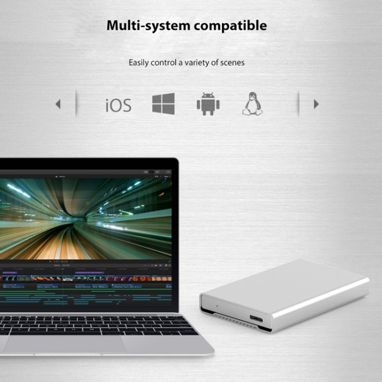 Blueendless U23Q SATA 2.5 inch Micro B Interface HDD Enclosure with Micro B to USB Cable, Support Thickness: 12.5mm or less