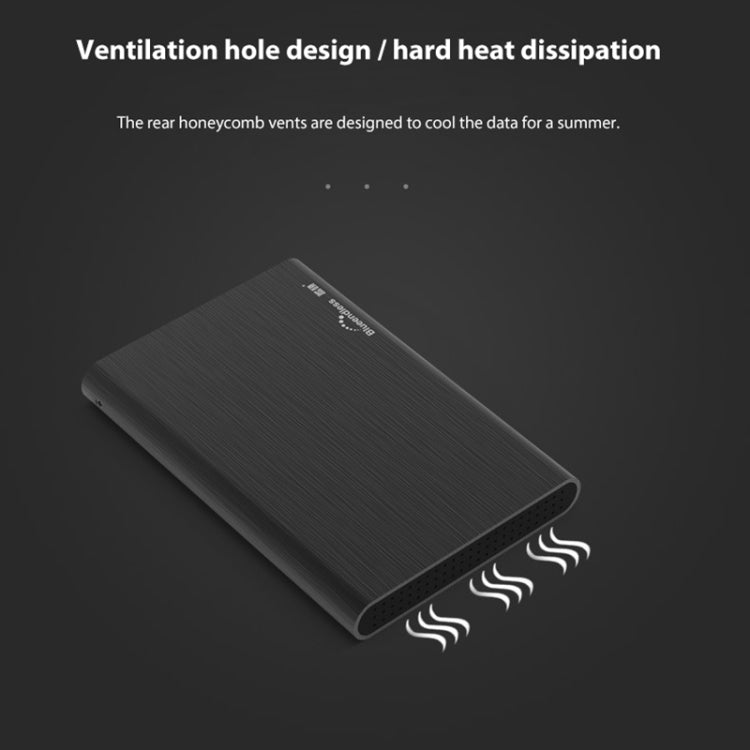 Blueendless U23Q SATA 2.5 inch Micro B Interface HDD Enclosure with USB-C / Type-C to USB 3.0 Cable, Support Thickness: 1cm or less