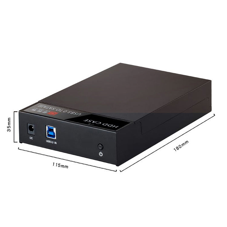 RSH-319 SATA 2.5 / 3.5 inch USB 3.0 Interface Horizontal Type HDD Enclosure, The Maximum Support Capacity: 8TB