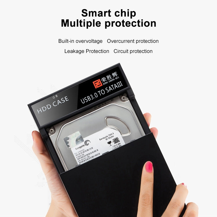 RSH-319 SATA 2.5 / 3.5 inch USB 3.0 Interface Horizontal Type HDD Enclosure, The Maximum Support Capacity: 8TB