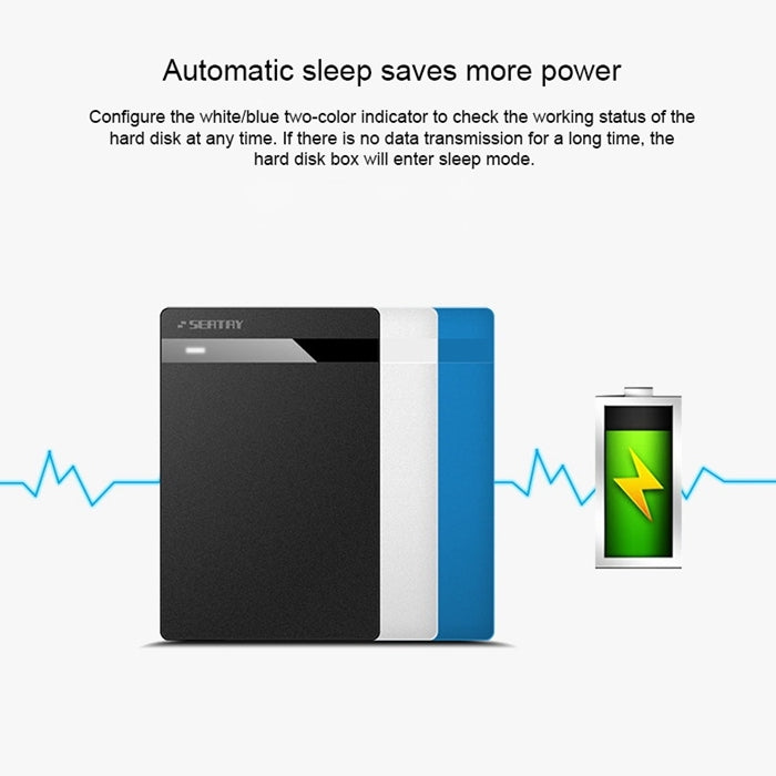 SEATAY HD213 Tool Free Screwless SATA 2.5 inch USB 3.0 Interface HDD Enclosure, The Maximum Support Capacity: 2TB