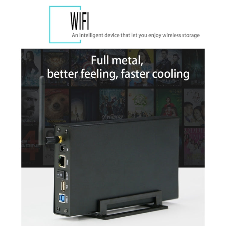 SATA 3.5 inch USB 3.0 Interface Wireless HDD Enclosure