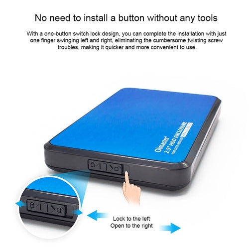 OImaster EB-2506U3 SATA USB 3.0 Interface HDD Enclosure for Laptops, Support Thickness: 7.0-12.5mm