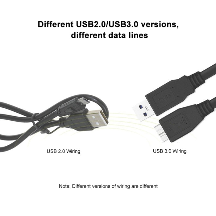 SATA 2.5 inch USB 3.0 Interface Ice Crack Texture HDD Enclosure, The Maximum Support Capacity: 2TB