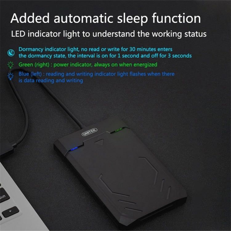UNITEK SATA 2.5 inch USB 3.0 Interface HDD Enclosure, Length: 30cm