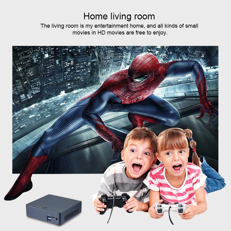 Smart Mini PC for Intel Core I7-8550U 8G+128G Quad Core 1.8-4.0GHz, Support Bluetooth 4.0 & 2.4G / 5.0G Dual-band WiFi & RJ45 Gigabit Network Card