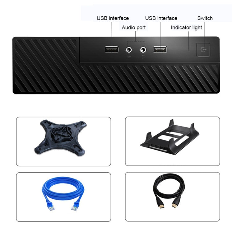 Yowxii A Series 4G+120G A4 5000 Quad-core CPU Processor AMD Radeon R4 GPU Graphics Card Mini PC with WiFi Function(Black)