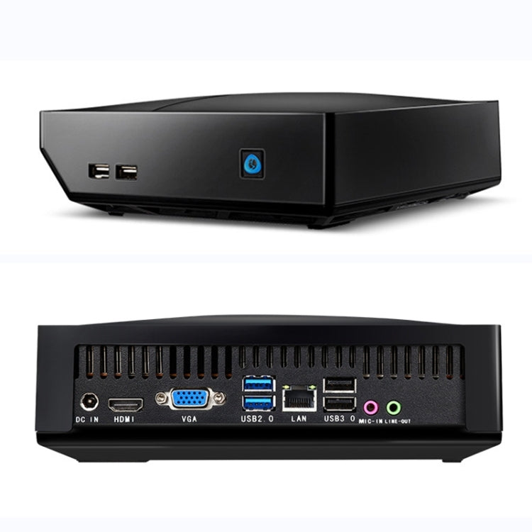 mingying M4I7-C 8GB+256GB Core I7 4750HQ Quard Core GTX1050 2G Independent Graphics Mini PC with 4 USB 2.0 Ports & 2 USB 3.0 Ports(Black)