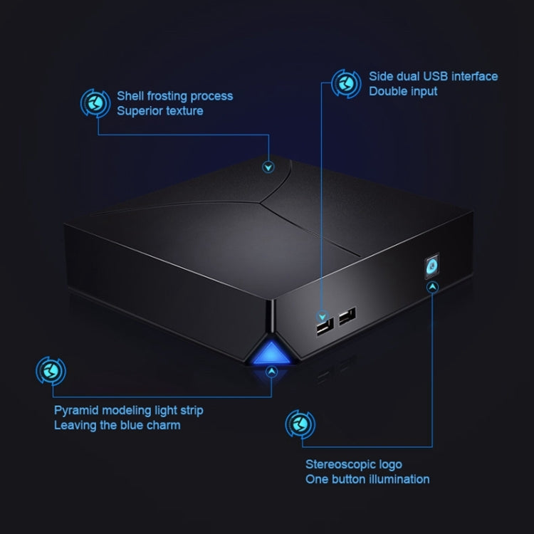 mingying M4I7-D 8GB+256GB Core I7 4750HQ Quard Core GTX1050Ti 4GB Independent Graphics Mini PC with 4 USB 2.0 Ports & 2 USB 3.0 Ports(Black)