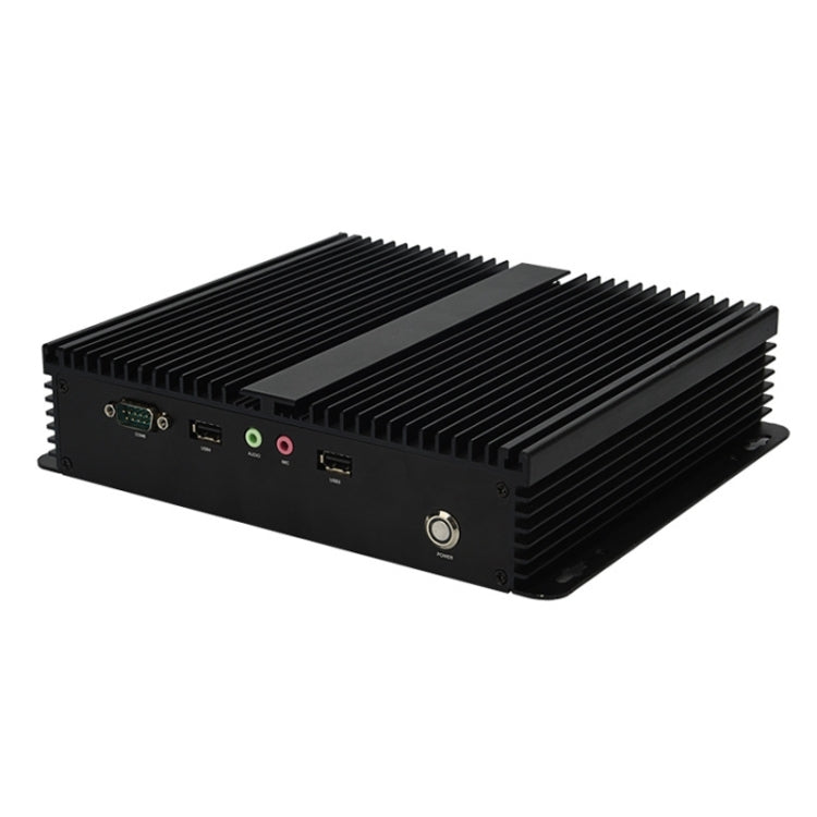 Fanless Mini Industrial Control PC with 6 COM Ports & 6 USB Ports & RJ45 Network Port, 2GB+24GB, Intel Celeron 1037U 1.8GHz(Black)