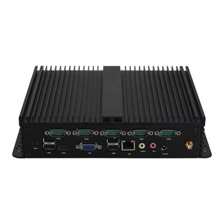 Fanless Mini Industrial Control PC with 6 COM Ports & 6 USB Ports & RJ45 Network Port, 2GB+24GB, Intel Celeron 1037U 1.8GHz(Black)