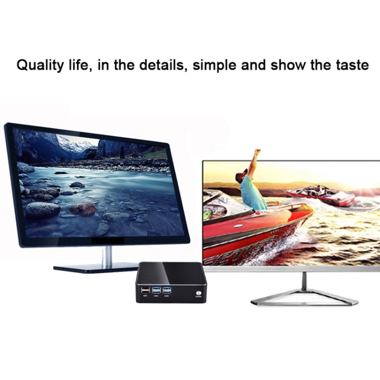 Mini PC for Intel Core 6th Generation i3 6100U Chip, 4G+128G, Built-in Wireless Network Card(Black)