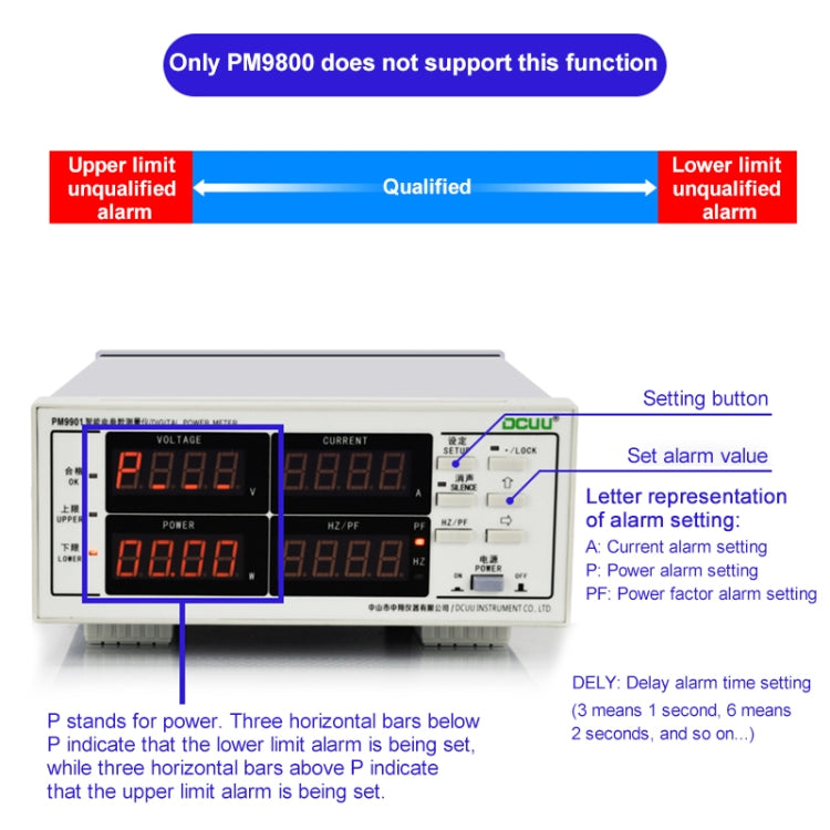 DCUU PM9800 Intelligent Electrical Parameters Measuring Instrument, Basic Edition