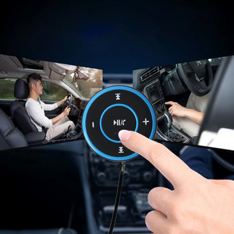 Car Sports Bluetooth V2.1+EDR Music Player Receiver with LED Light & 3.5mm Stereo Input Jack, Support USB Charge & Hands-free, Button without Backlit