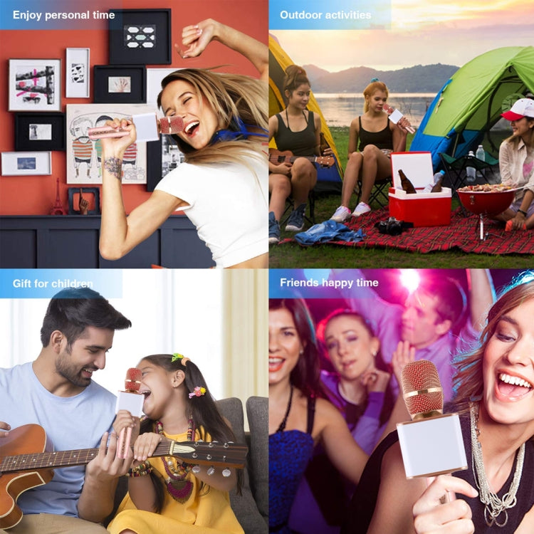 SDRD SD-08 Double Speakers High Sound Quality Handheld KTV Karaoke Recording Bluetooth Wireless Condenser Microphone