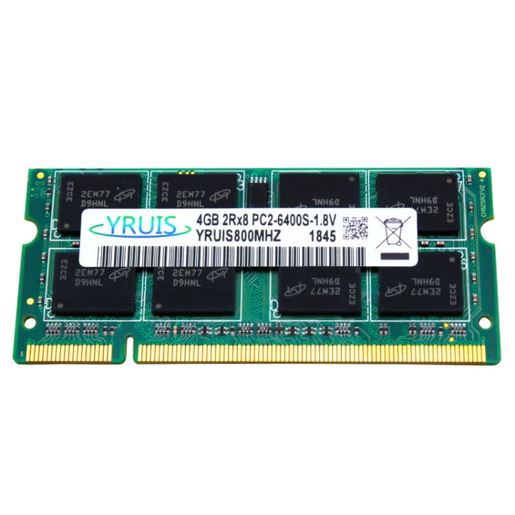 YRUIS DDR2 800MHz 4GB PC2-800/6400 Memory RAM Module for Laptop