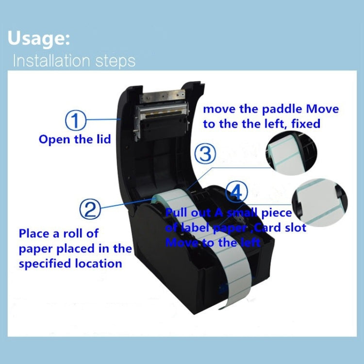 Xprinter XP-360B USB Port Thermal Automatic Calibration Barcode Printer