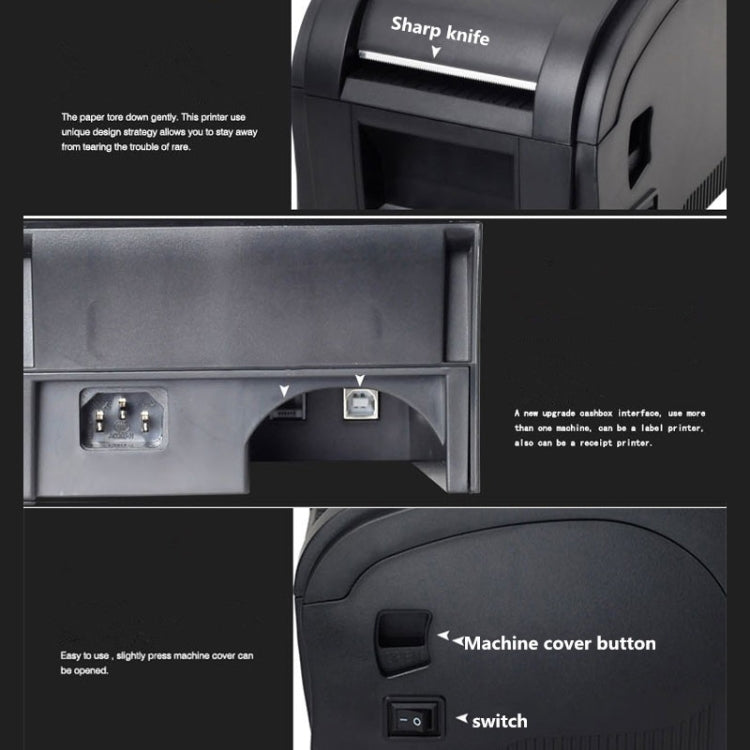 Xprinter XP-360B USB Port Thermal Automatic Calibration Barcode Printer