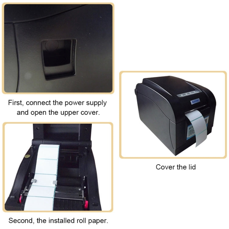Xprinter XP-350B USB Port Thermal Automatic Calibration Barcode Printer