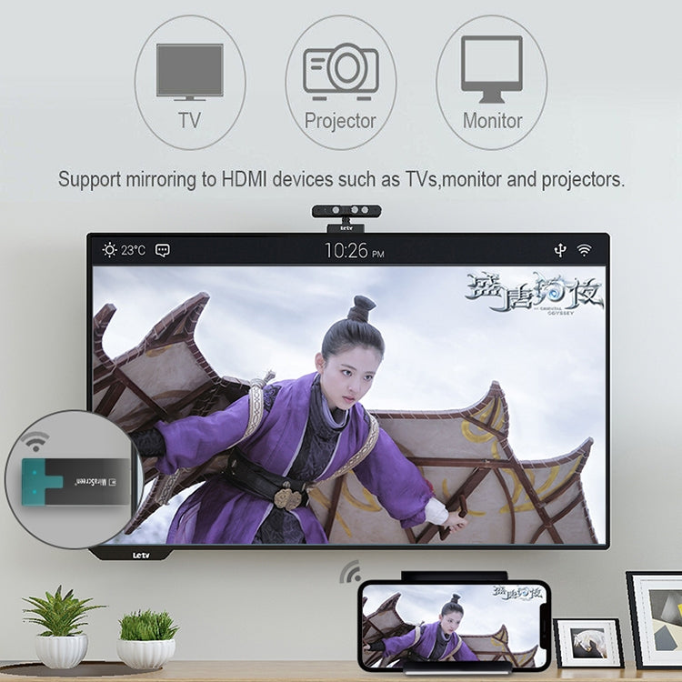 D4 TV Stick 2.4GHz 5G 1080P HDMI Wireless Display Receiver for Windows & Andriod & IOS