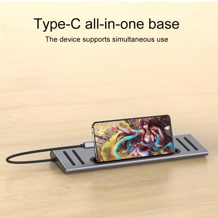 9199 12 in 1 USB-C / Type-C to USB-C / Type-C + TF / SD Card Slot + RJ45 + 3.5mm Audio + PD USB-C / Type-C Charging + 2 HDMI + 4 USB 3.0 Ports Multifunctional HUB Converter Docking Station