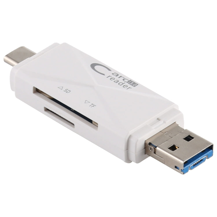 USB-C / Type-C + SD + TF + Micro USB to USB 3.0 Card Reader
