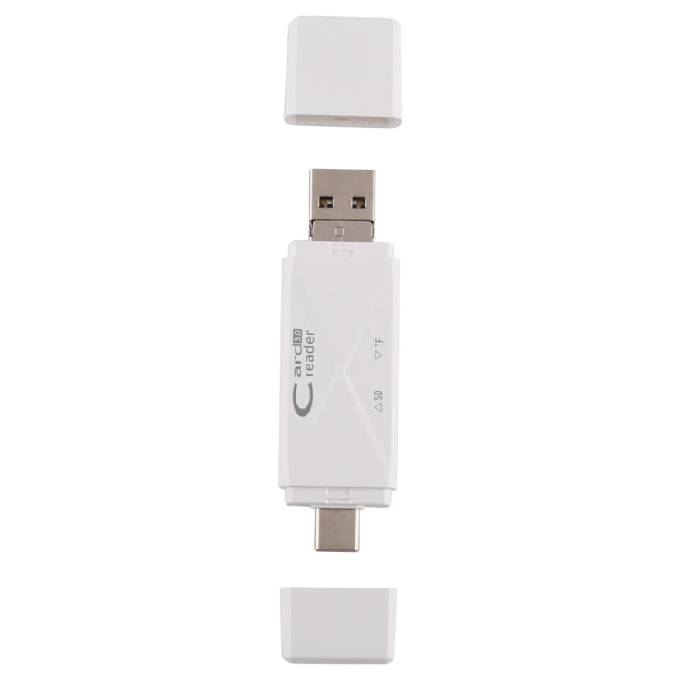 USB-C / Type-C + SD + TF + Micro USB to USB 3.0 Card Reader