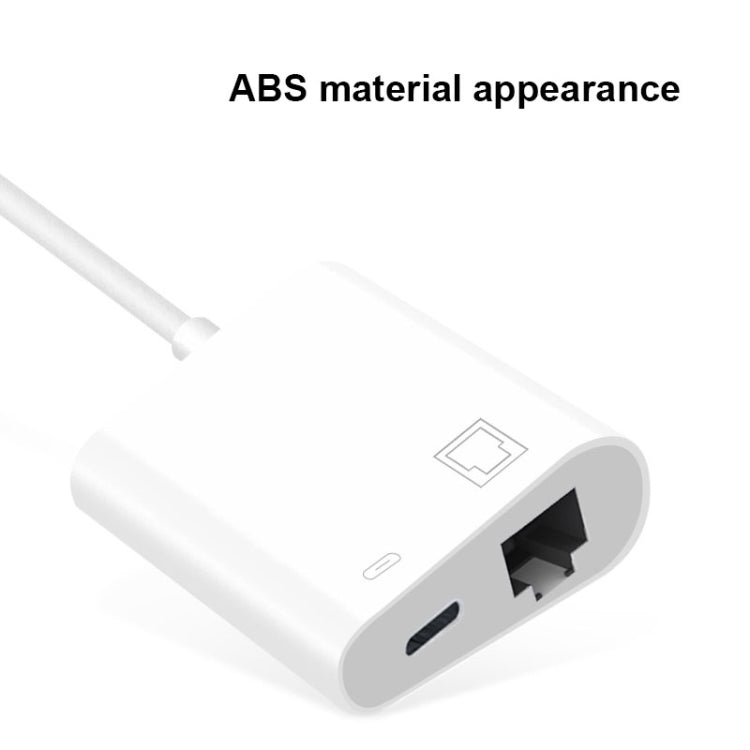 NK-1035 TC 2 in 1 USB-C / Type-C Male to Ethernet + Type-C Power Female Adapter