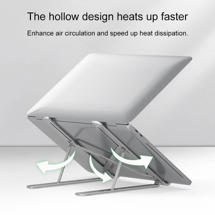 Portable Adjustable Laptop Stand Desktop Lifting Height Increase Rack Folding Heat Dissipation Holder, Style: Fan