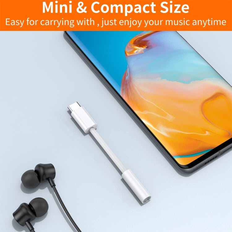 USB-C/Type-C to 3.5mm Audio Braided Adapter Cable