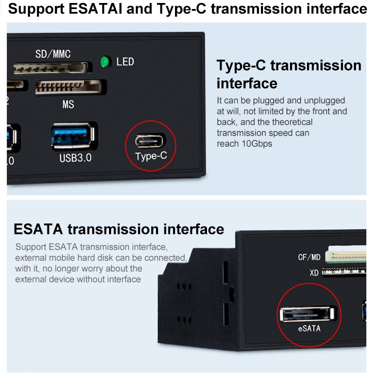 STW-3125 11 in 1  Multi-function USB 3.0 Computer Case Front Panel