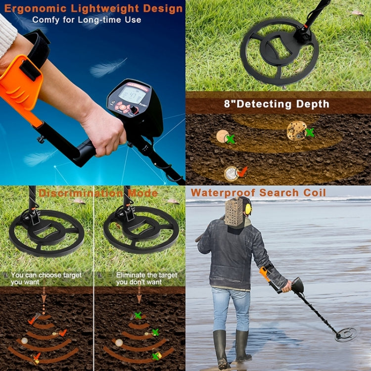 [US Warehouse] 10 inch Metal Finder Treasures Seeking Tool with Shovel & Bag & Headphone
