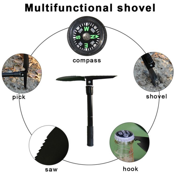 [US Warehouse] 10 inch Metal Finder Treasures Seeking Tool with Shovel & Bag & Headphone & Head Lamp